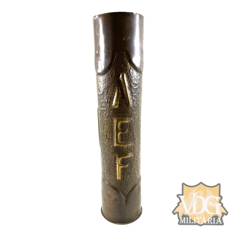 WW1 US AEF Trench Art 75mm Scovill Shell