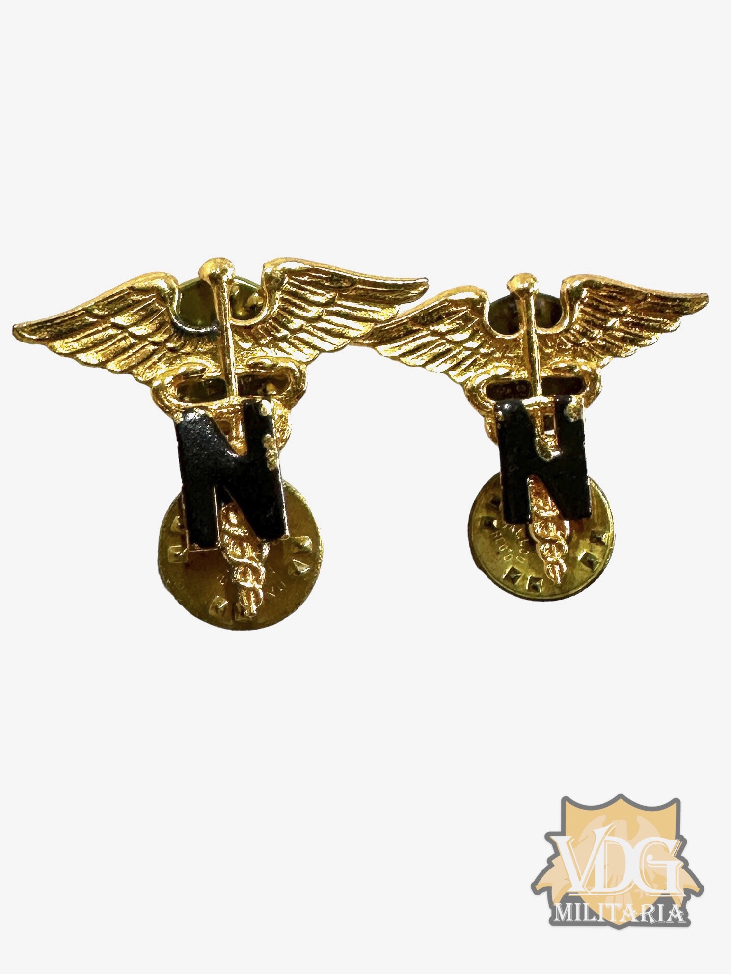 WW2 US Army Nurse Officer Lapel Insignia Set
