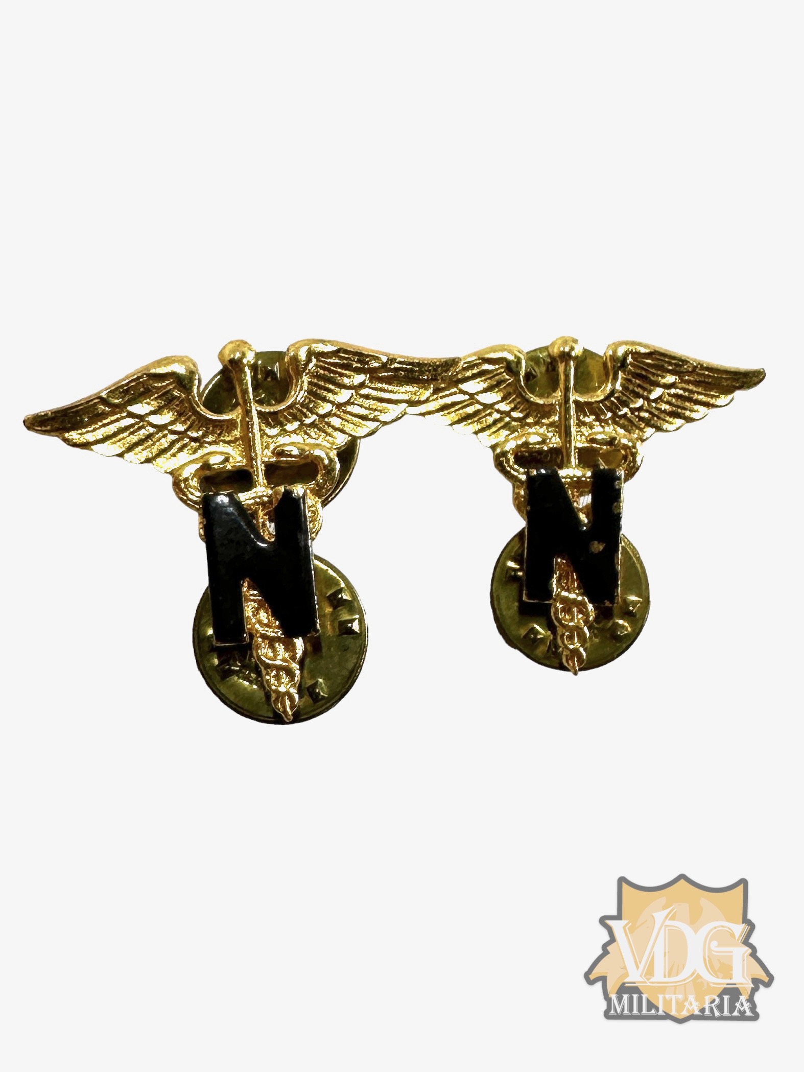 WW2 US Army Nurse Officer Lapel Insignia Set