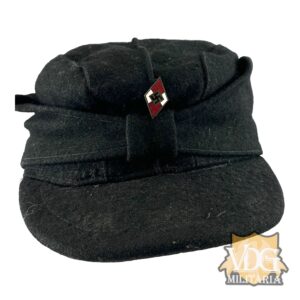 WW2 German Hitler Youth (Hitlerjugend) Black Wool Winter Field Cap