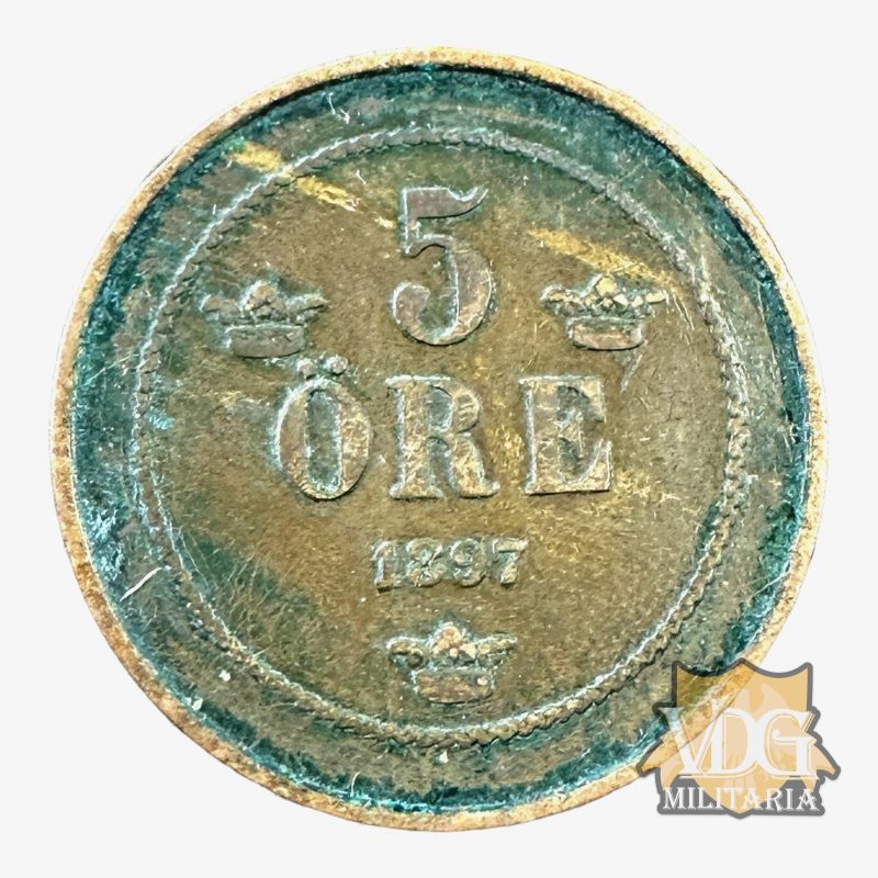 Kingdom of Sweden 1897 5 Öre Coin