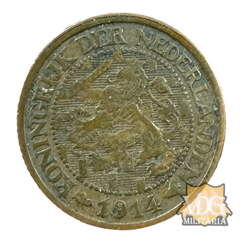 Kingdom of The Netherlands Wilhelmina I 1914 1 Cent Coin
