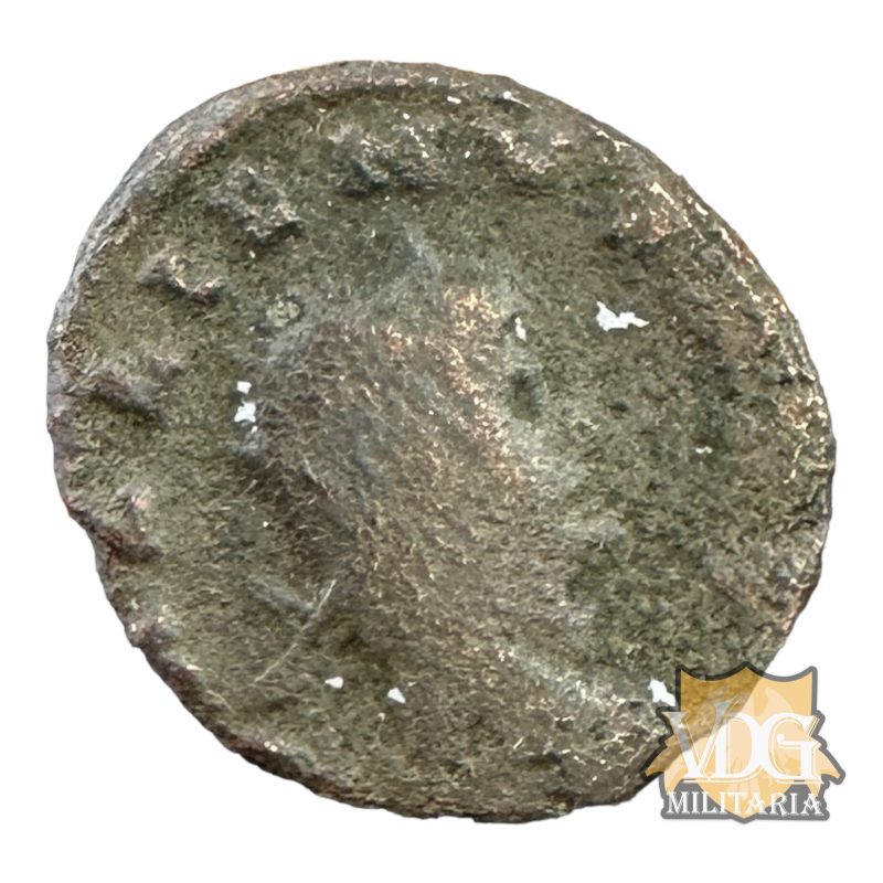 Ancient Roman Coin of Gallienus Circa 260-268 AD Roman Empire "Radiated Head of Emperor, deity standing"