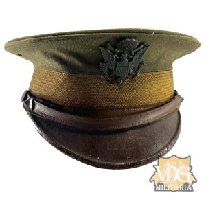 WW1 US Army M1910 Officers Visor Cap made by Globe Tailoring Co. Milwaukee Wisconsin