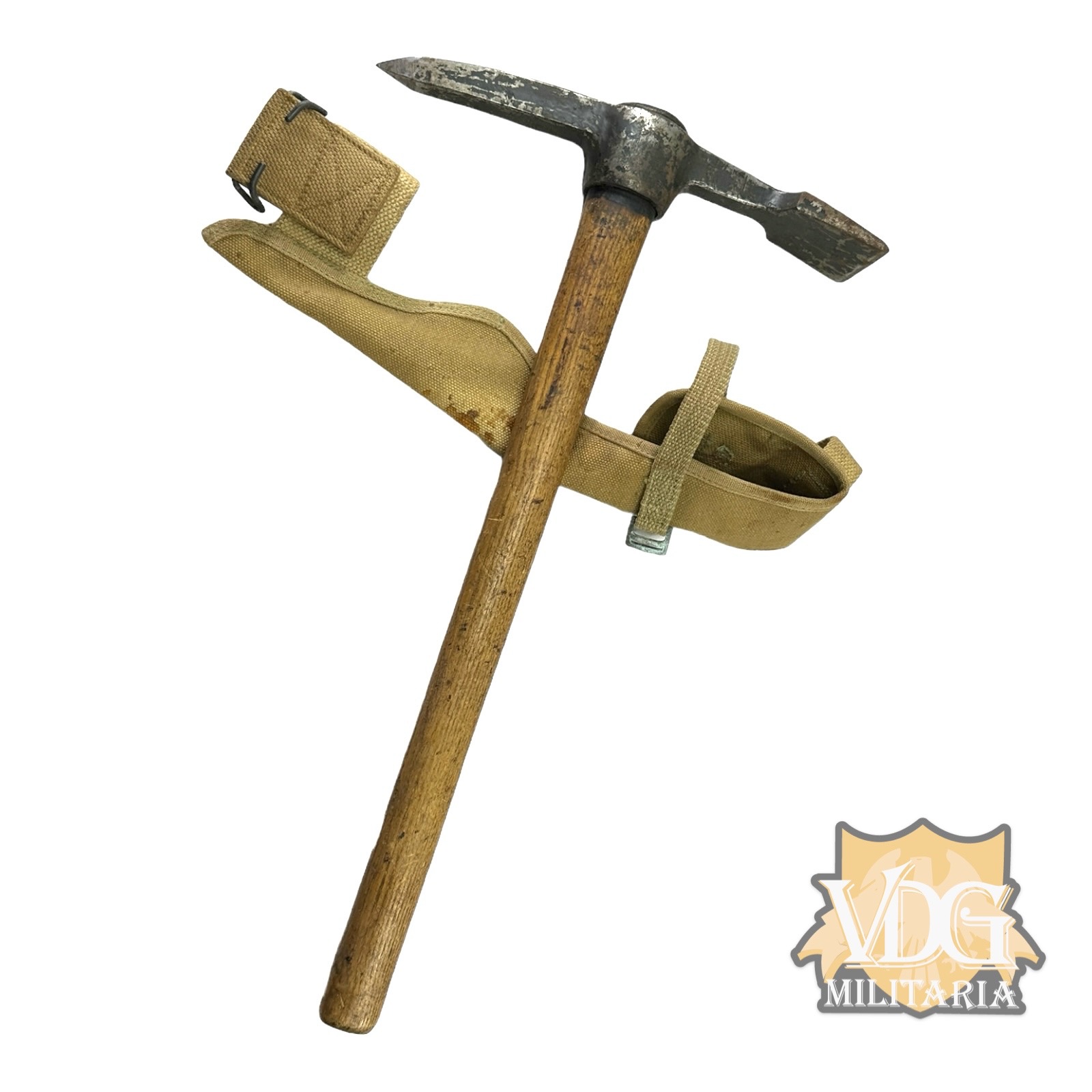 WWI US Pick Mattock Trenching Tool and Carrier H & P 10/1918