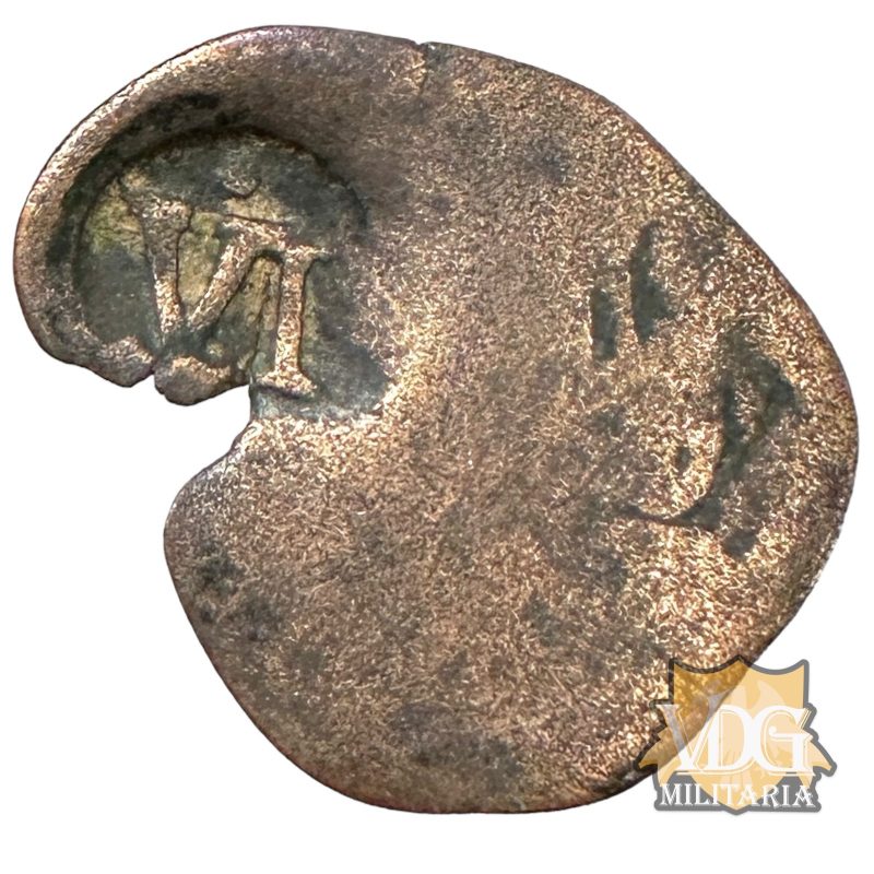 New World Pirate Era Spanish Bronze Nummis Coin C. 1400-1600 AD