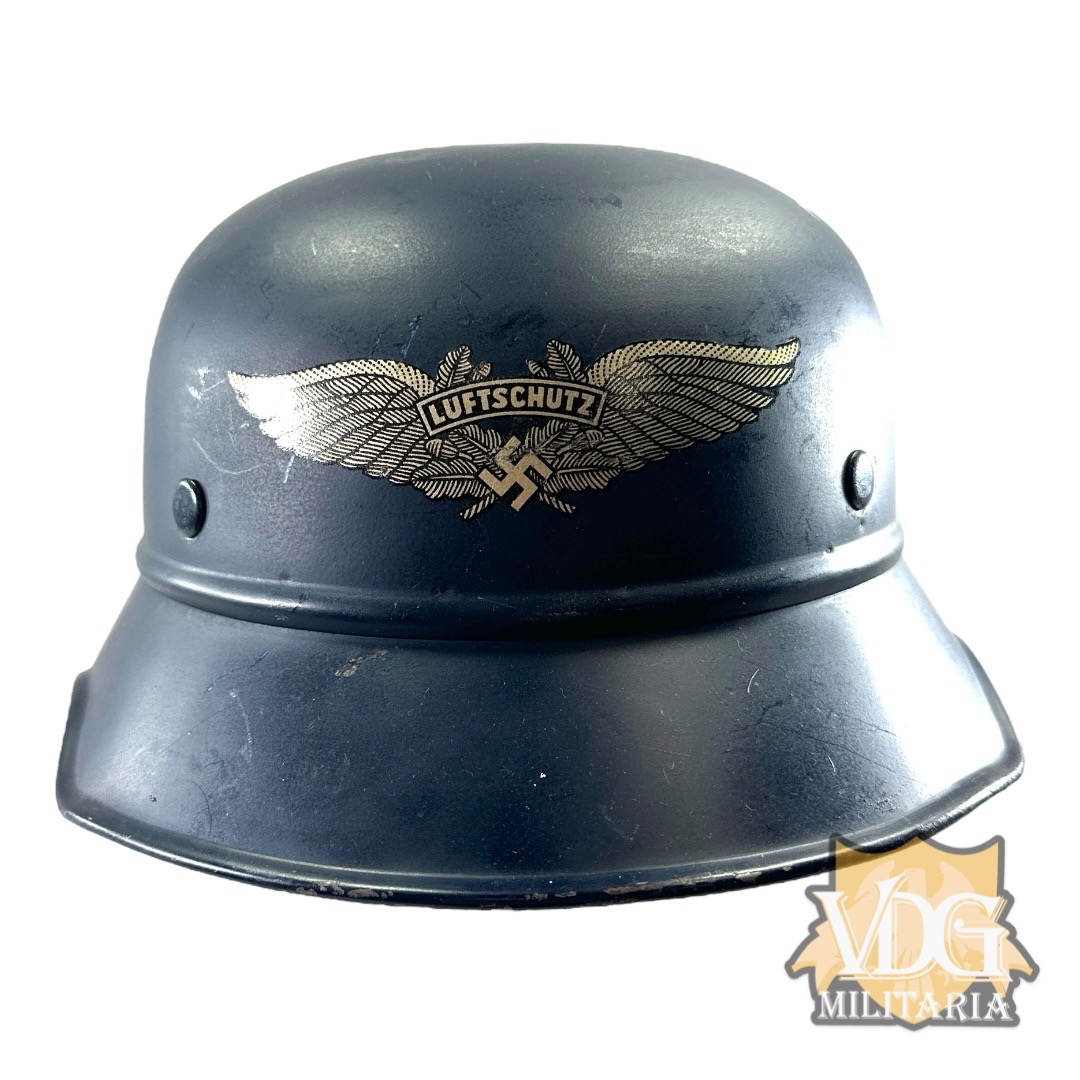 WW2 German Luftschutz 3 Piece Helmet, Size 56, RL2-38/28 (Paul Diener, Dresden)
