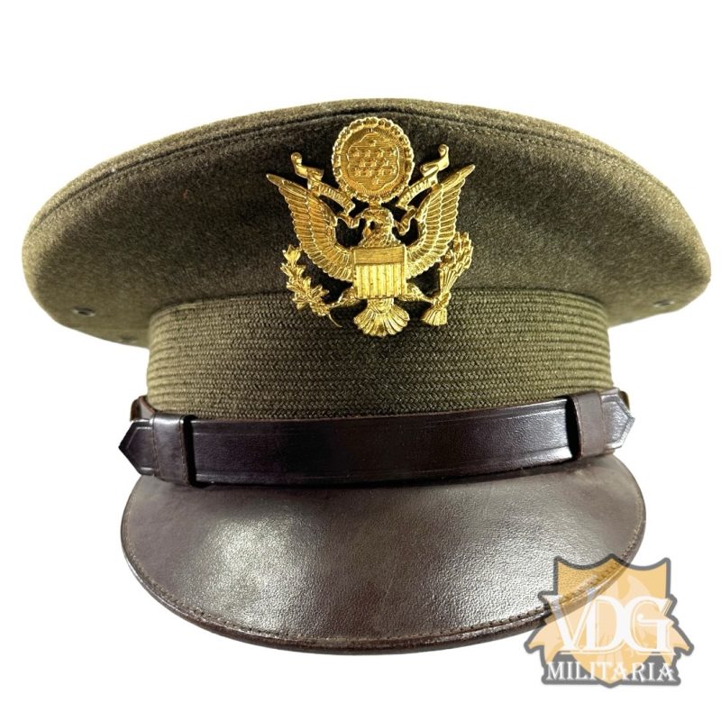 WW2 Occupation Era US Army Officers Visor Cap-1948 Dated, Size 6 7/8