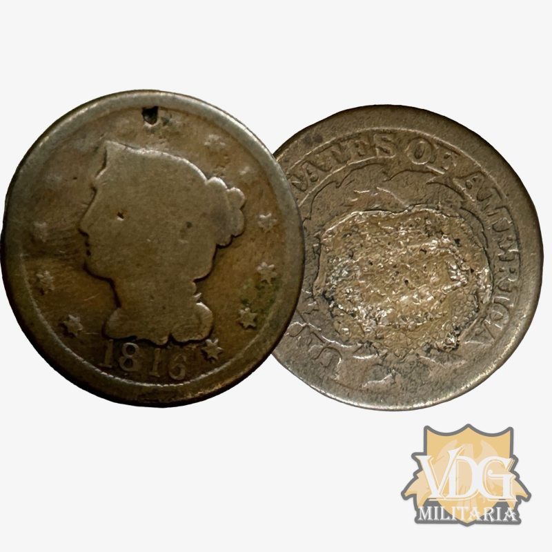 Early American US 1816 Liberty Head Large Cent