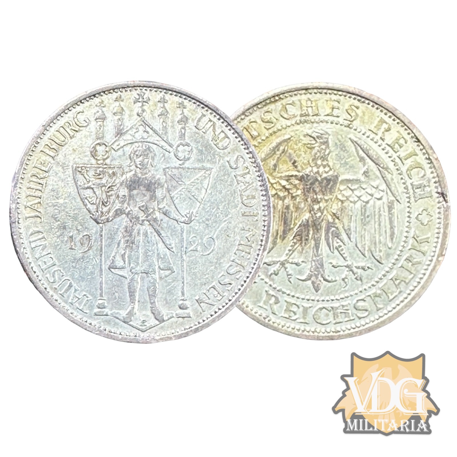German Weimar Republic 3 Reichsmark 1929 E 1000th Anniversary of Meissen .50 Silver Coin
