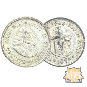 South Africa-1964 10 Cent .50 Silver Coin