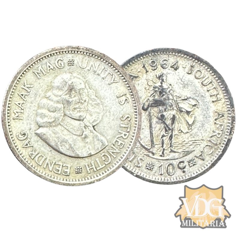 South Africa-1964 10 Cent .50 Silver Coin