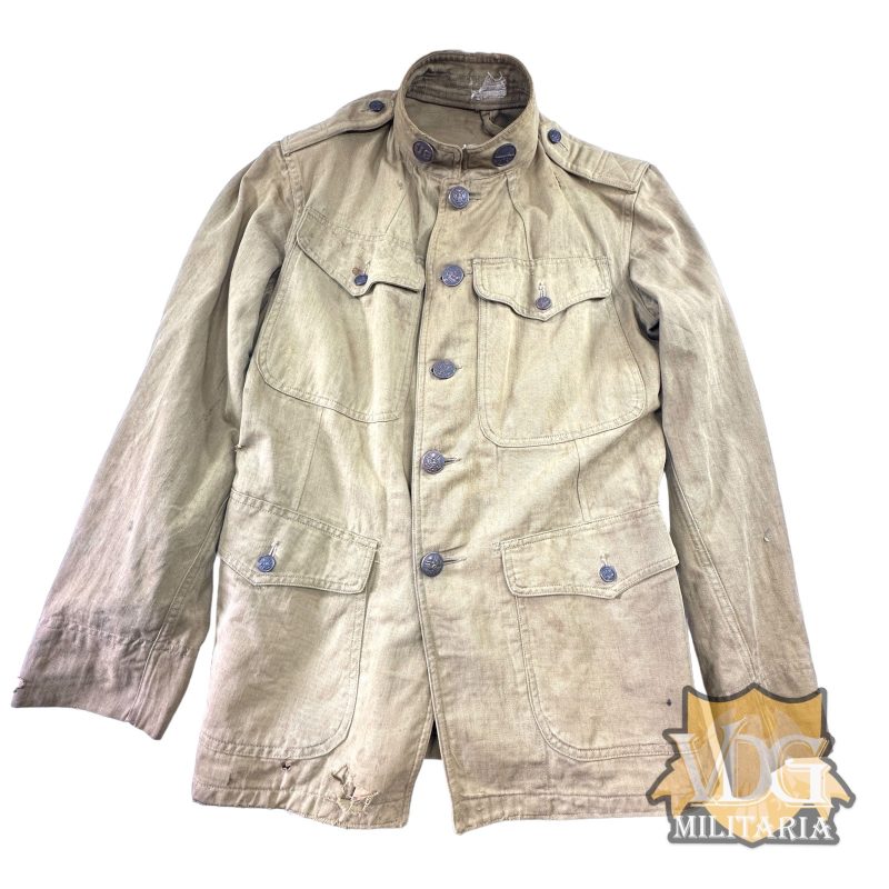 WW1 US Army Infantry Co K Summer Weight Jacket-WIA w/ Shrapnel Holes