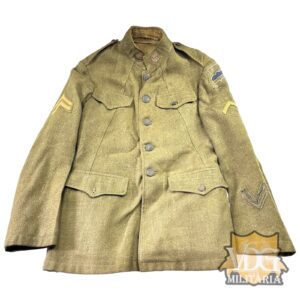 WW1 US Army "Blue Ridge Division" 80th Infantry Division, 318th Infantry Regiment Corporal Winter Wool Jacket with 2 Overseas Bars & Discharge Chevron