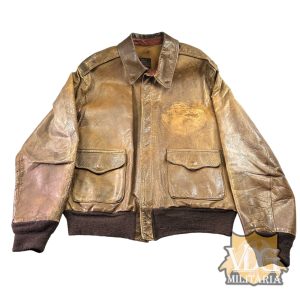 WW2 US Army Air Force Lieutenants A-2 Leather Jacket made by J.A. Dubow Mfg. Co., Chicago-Size 44 Large