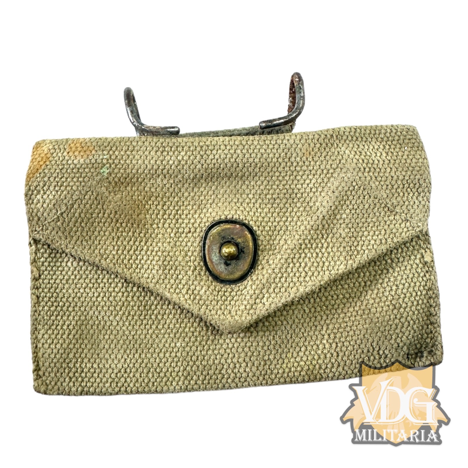 WW2 US M1924 First Aid Pouch-Faint Makers Mark 1944 Dated
