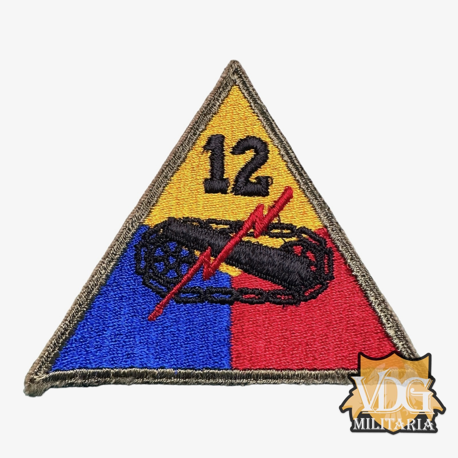 WW2 US Army 12th Armored Division Shoulder Sleeve Insignia SSI