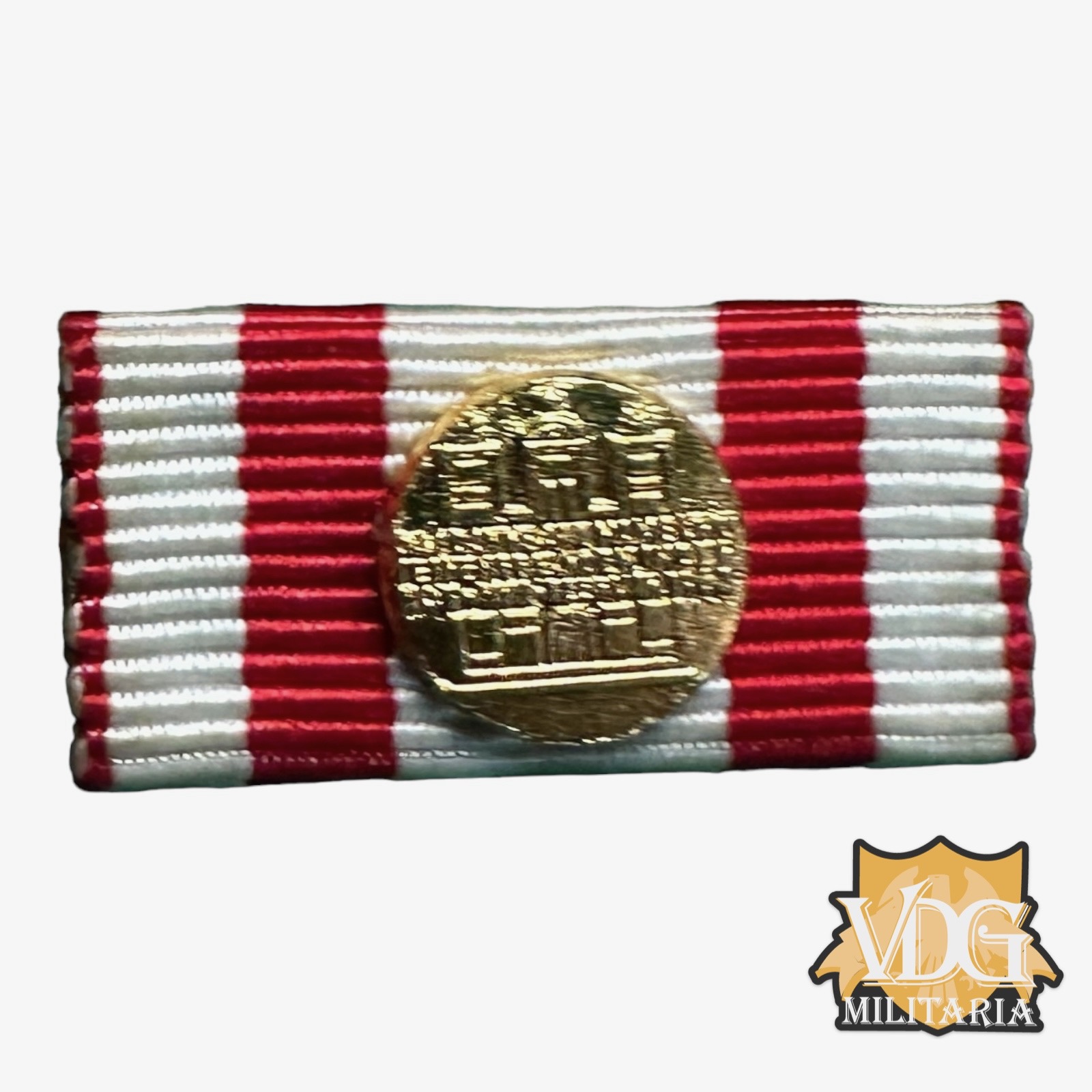West German Dankmedaille Sturmflut 1962, Hamburg Ribbon Bar with Medal Device