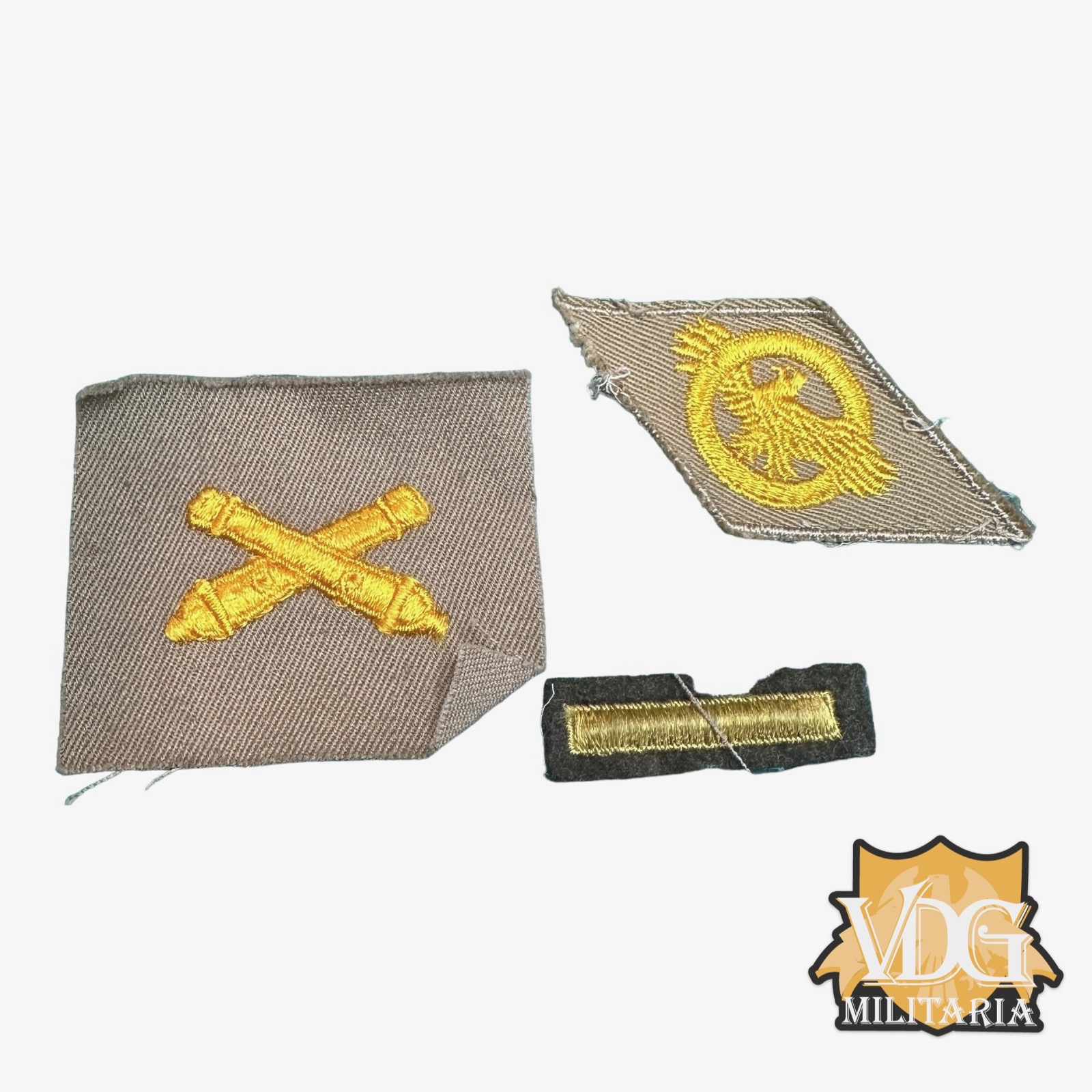 WW2 US Army Artillery Officers Cloth Insignia Set