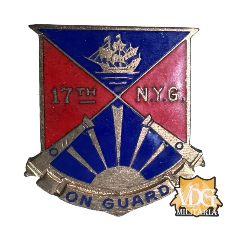 WW2 US Army 17th NYG New York Guard Pin Back Distinctive Unit Insignia DUI