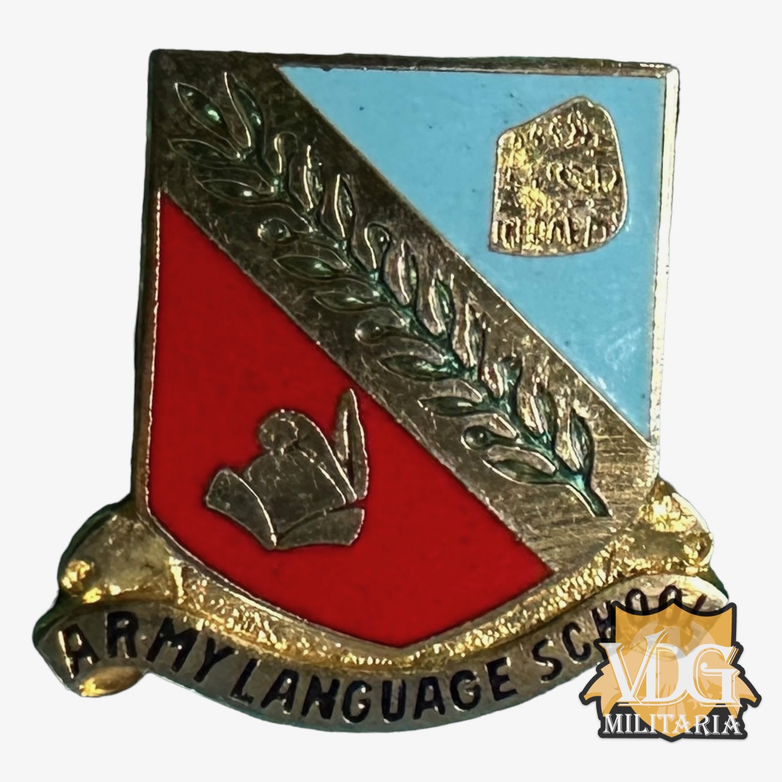 WW2 US Army Language School Pin Back Distinctive Unit Insignia DUI-Meyer