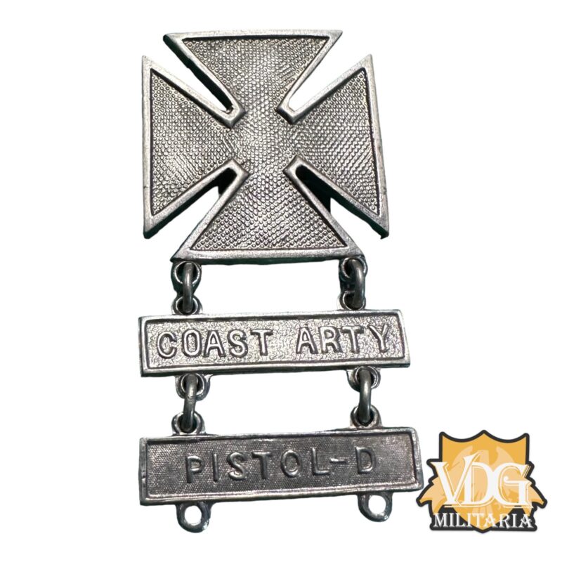 WW2 US Army Marksman Badge-Coastal Artillery & Pistol-D
