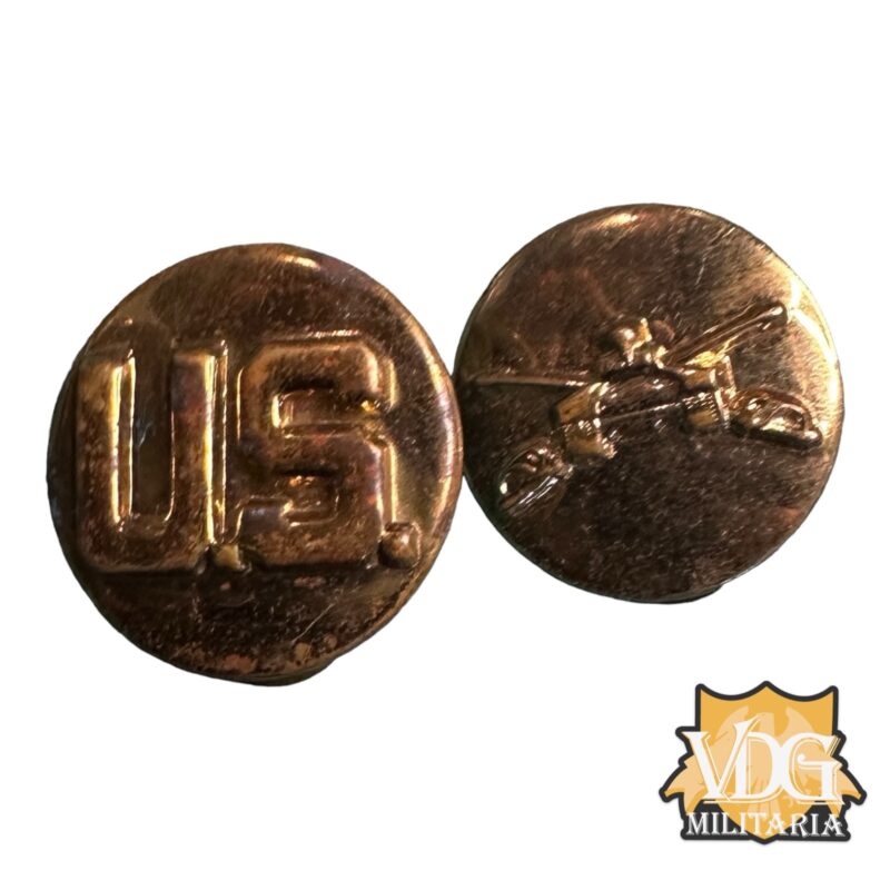 WW2 US Army Enlisted Armored Cavalry Collar Disc Set