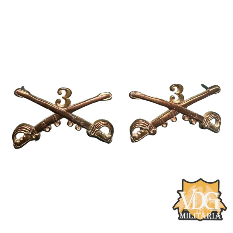 US Army 3rd Cavalry Officers Metal Insignia Pin Set