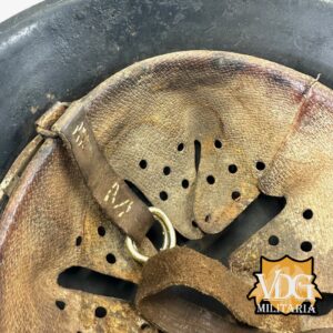 WW2 German Wehrmacht M42 Helmet, Repainted with Original Liner - Image 16