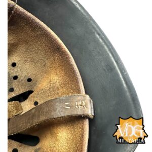 WW2 German Wehrmacht M42 Helmet, Repainted with Original Liner - Image 17