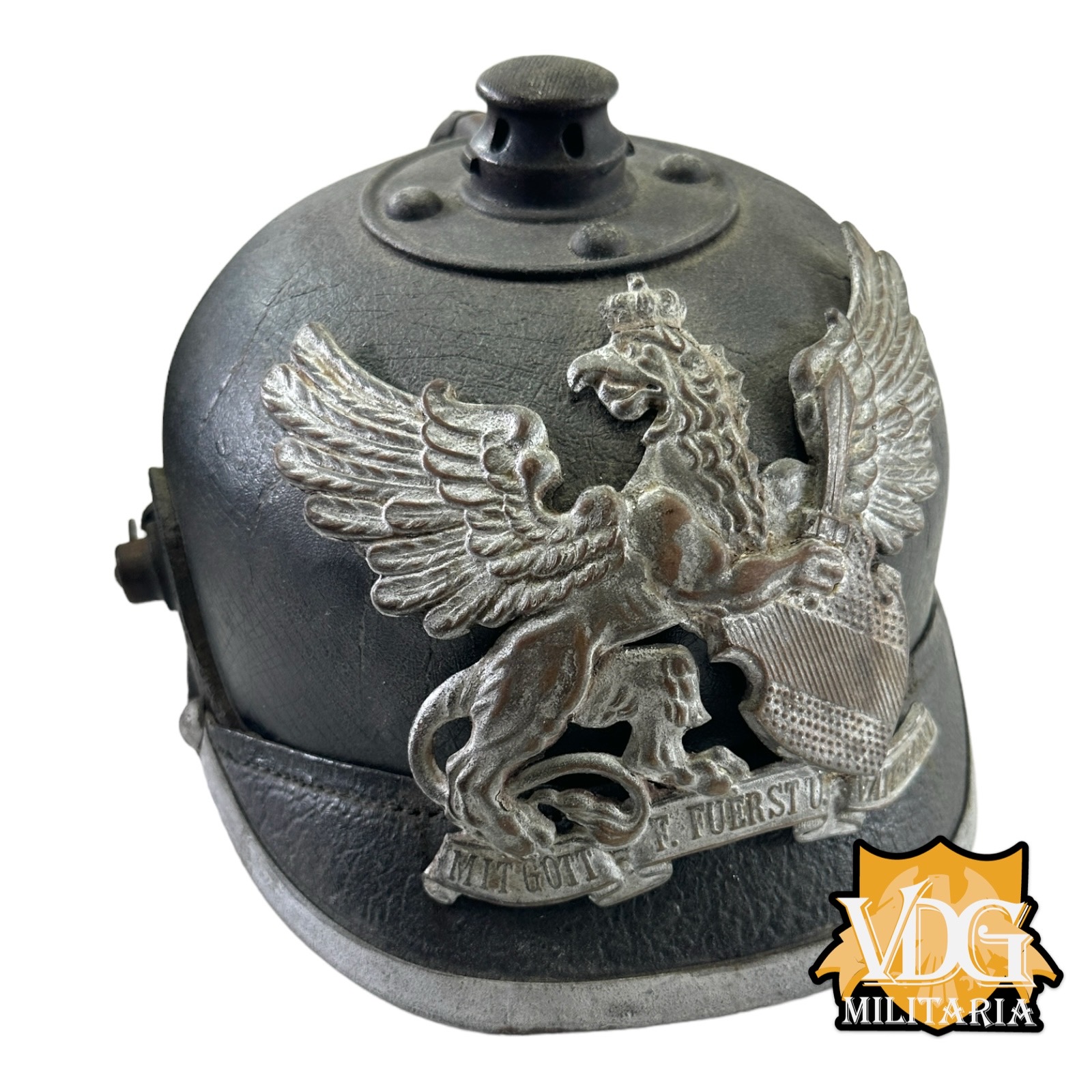 WW1 German Grand Duchy of Baden M1915 Pickelhaube, Unit Stamped - Image 31