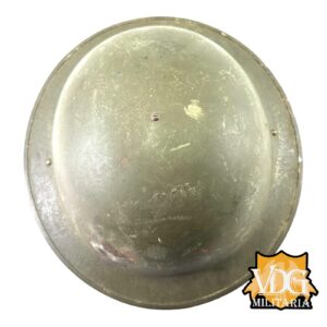 WW2 Canadian MKII Brodie Helmet "C.L./O 1942" Canadian Lamp Co w/ Bullet Hit - Image 7