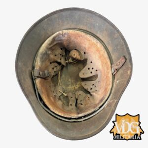 WW2 German Luftwaffe SD M40 Helmet w/ Blood Stained Liner & Partial Chinstrap - Image 12