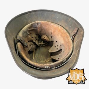 WW2 German Luftwaffe SD M40 Helmet w/ Blood Stained Liner & Partial Chinstrap - Image 13