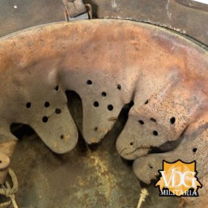 WW2 German Luftwaffe SD M40 Helmet w/ Blood Stained Liner & Partial Chinstrap - Image 15