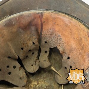 WW2 German Luftwaffe SD M40 Helmet w/ Blood Stained Liner & Partial Chinstrap - Image 16