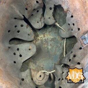 WW2 German Luftwaffe SD M40 Helmet w/ Blood Stained Liner & Partial Chinstrap - Image 19