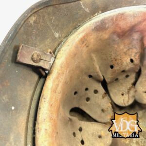 WW2 German Luftwaffe SD M40 Helmet w/ Blood Stained Liner & Partial Chinstrap - Image 20