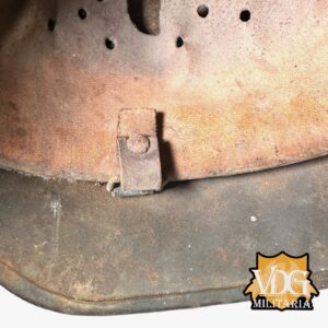 WW2 German Luftwaffe SD M40 Helmet w/ Blood Stained Liner & Partial Chinstrap - Image 24