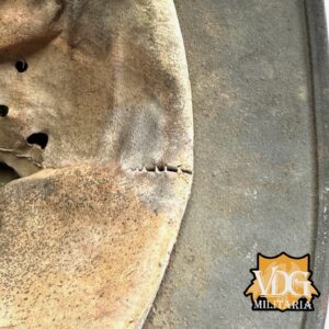 WW2 German Luftwaffe SD M40 Helmet w/ Blood Stained Liner & Partial Chinstrap - Image 25