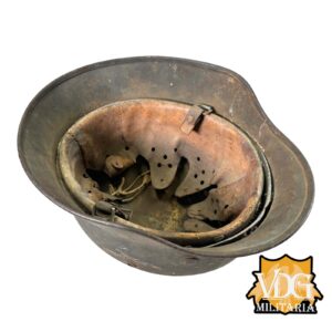 WW2 German Luftwaffe SD M40 Helmet w/ Blood Stained Liner & Partial Chinstrap - Image 34
