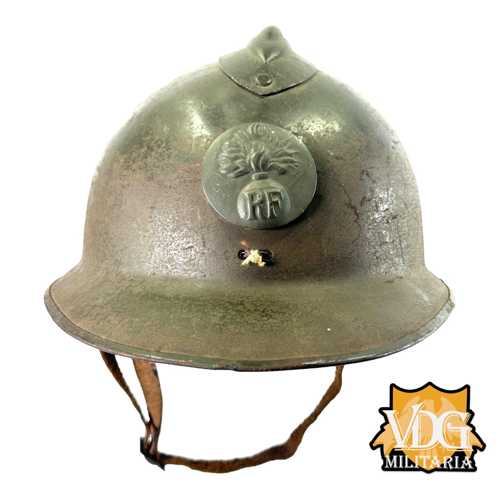WW2 French M1926 Adrian Helmet-Double Named