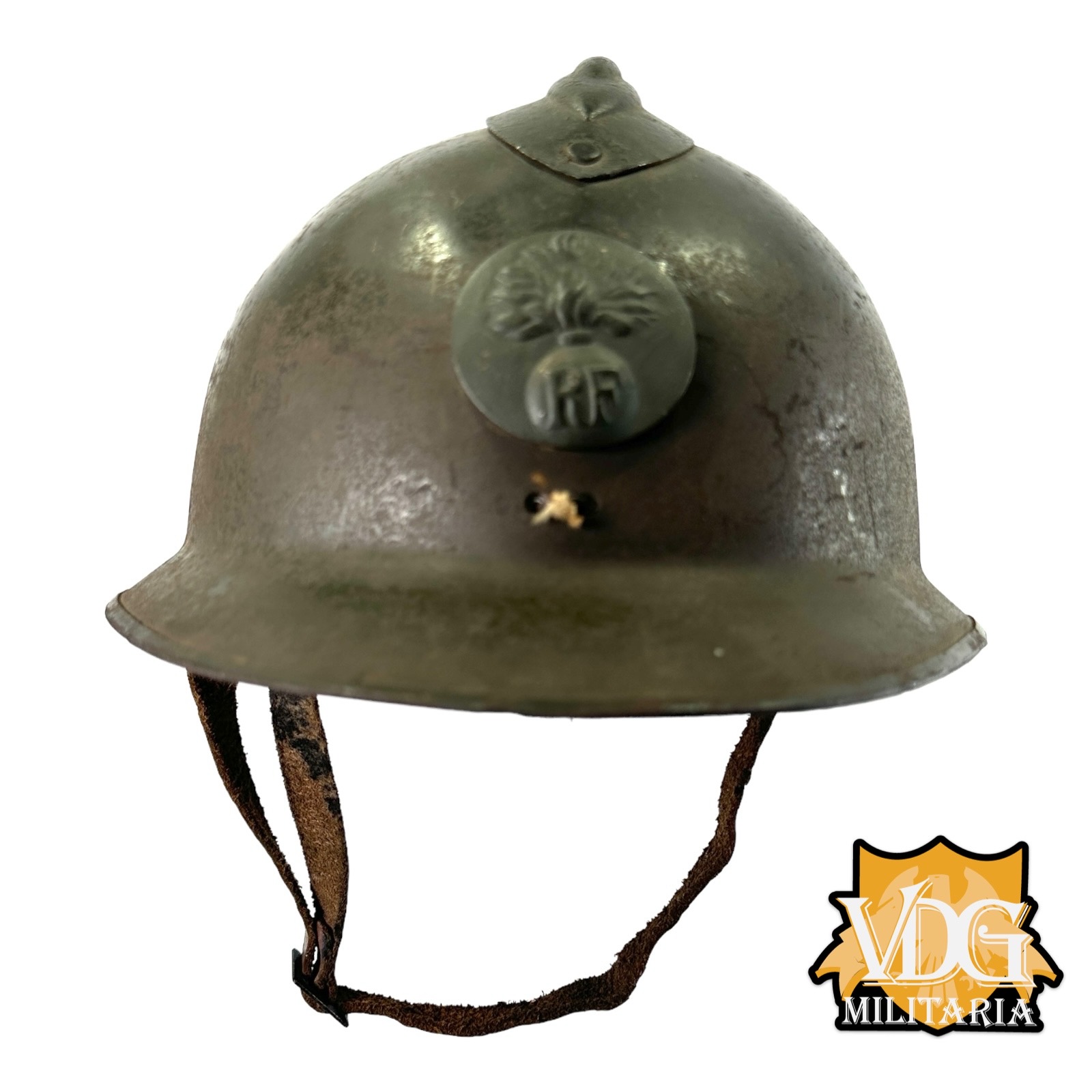 WW2 French M1926 Adrian Helmet-Double Named - Image 2