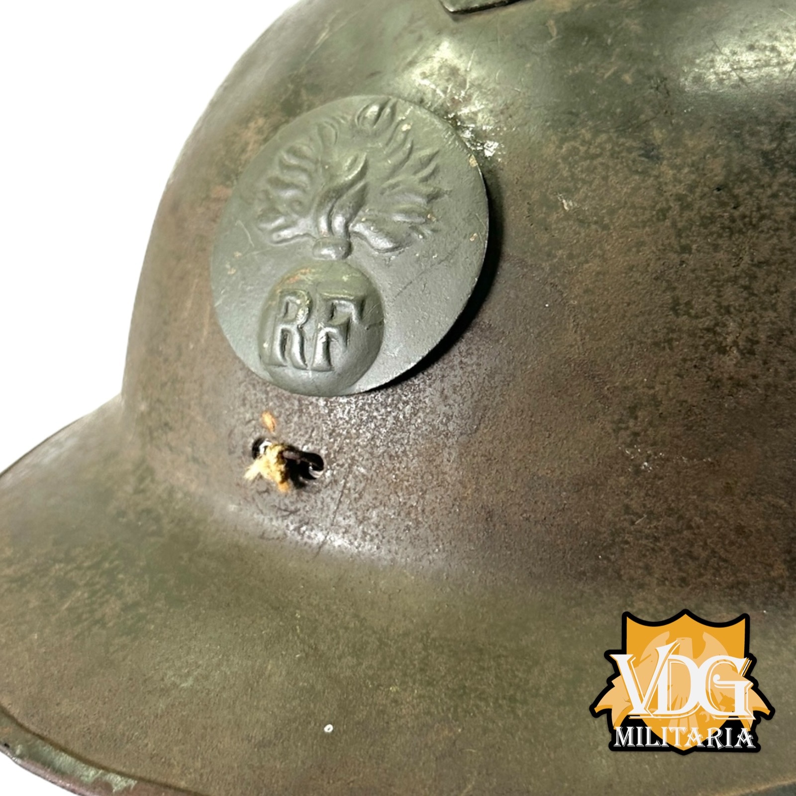 WW2 French M1926 Adrian Helmet-Double Named - Image 3