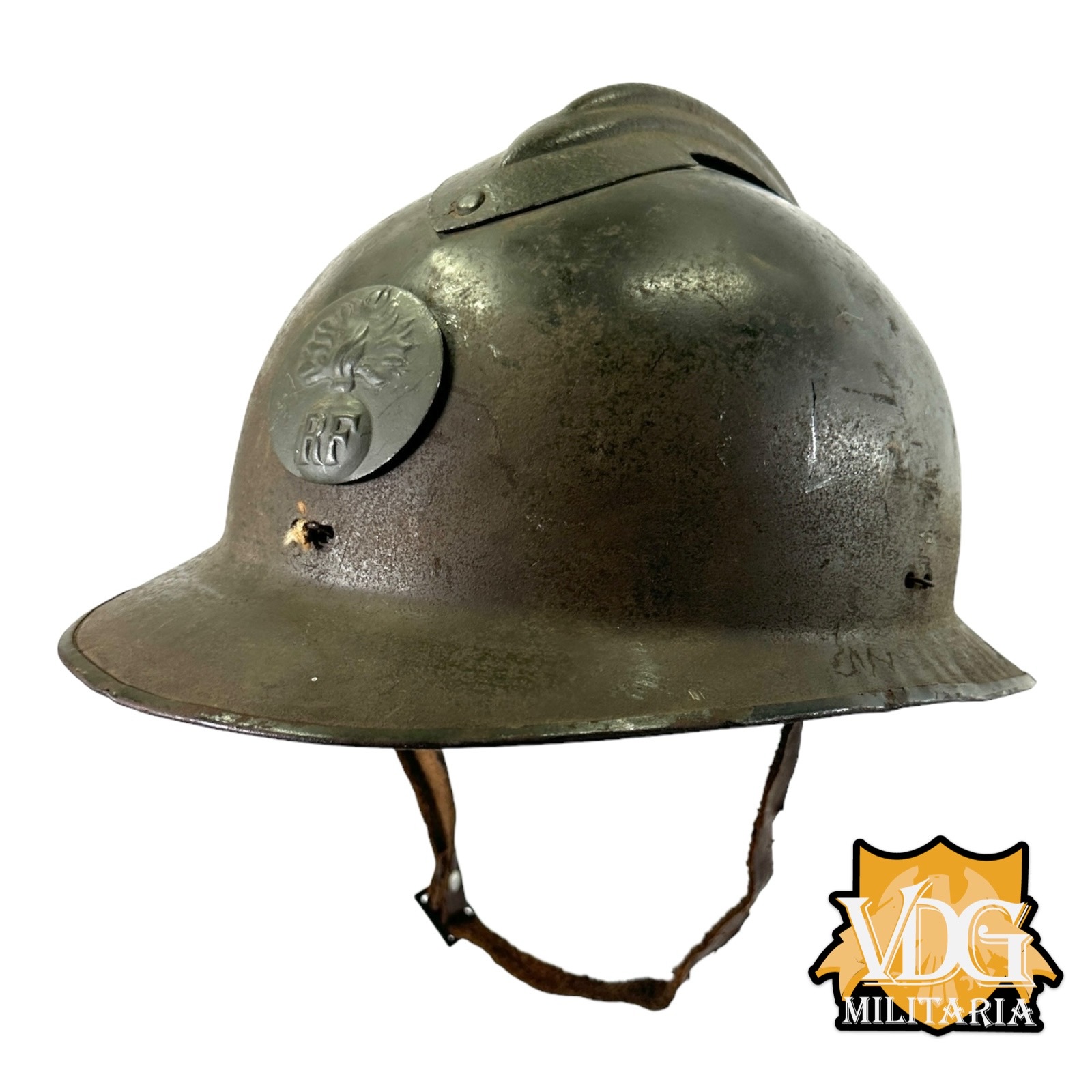 WW2 French M1926 Adrian Helmet-Double Named - Image 4