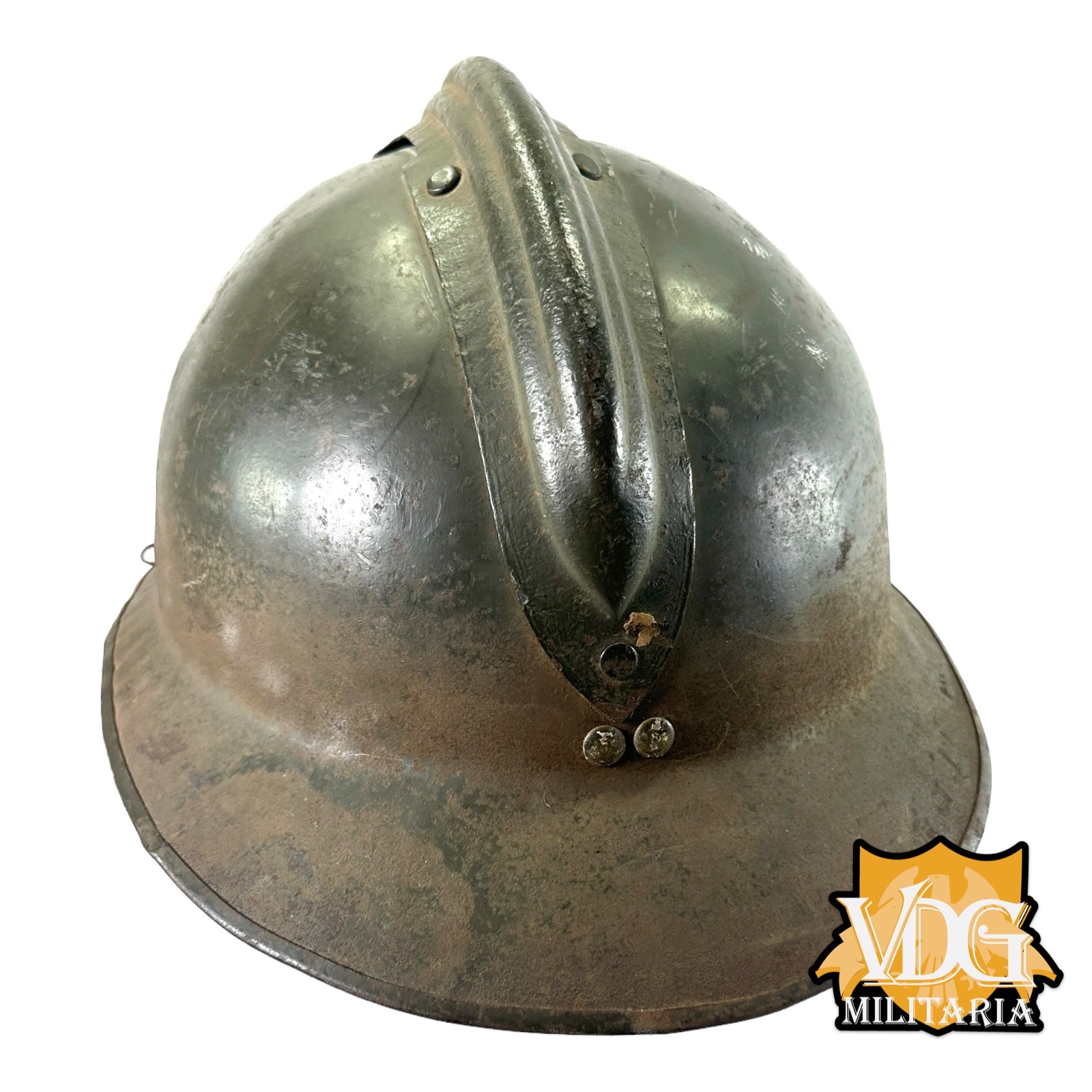 WW2 French M1926 Adrian Helmet-Double Named - Image 6