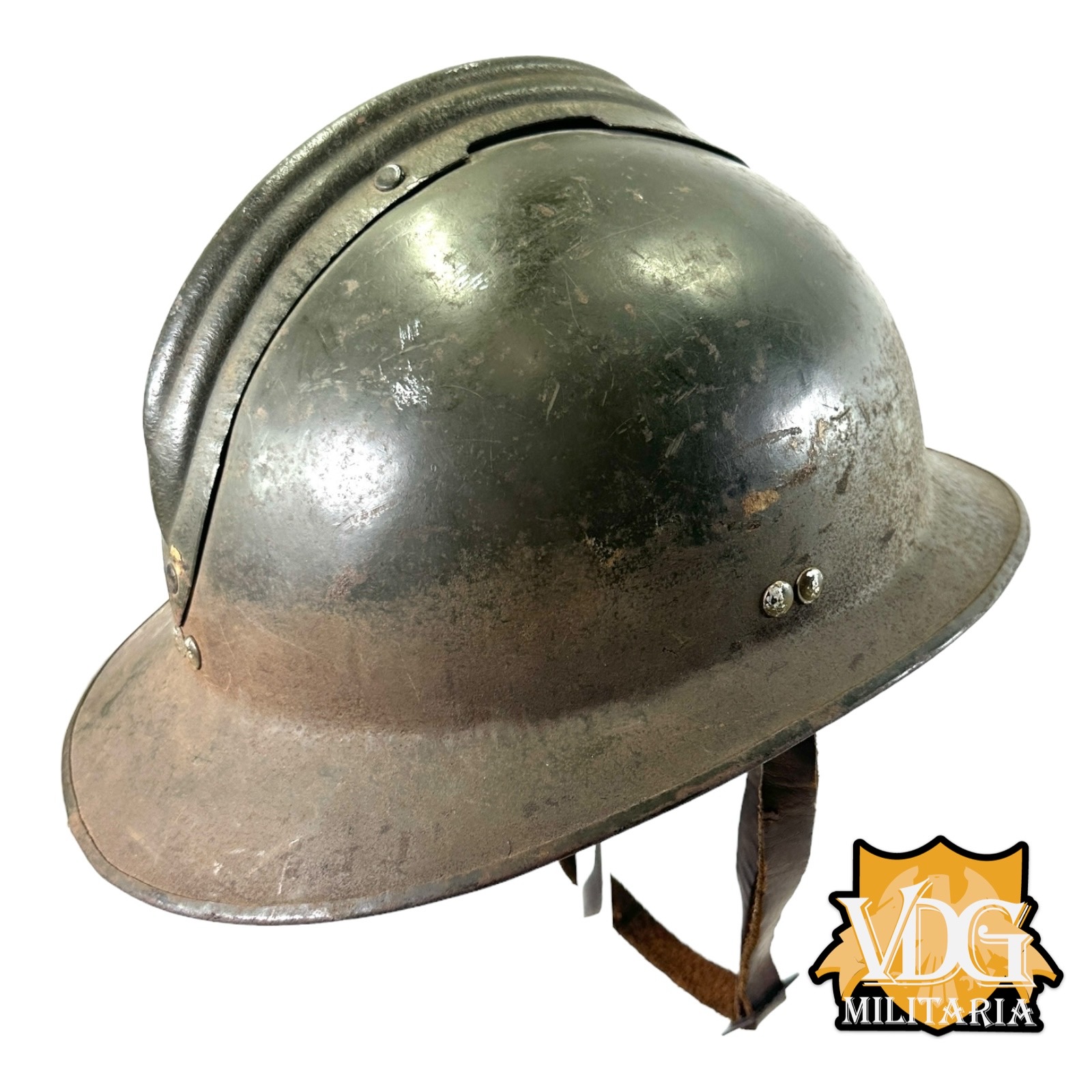 WW2 French M1926 Adrian Helmet-Double Named - Image 7