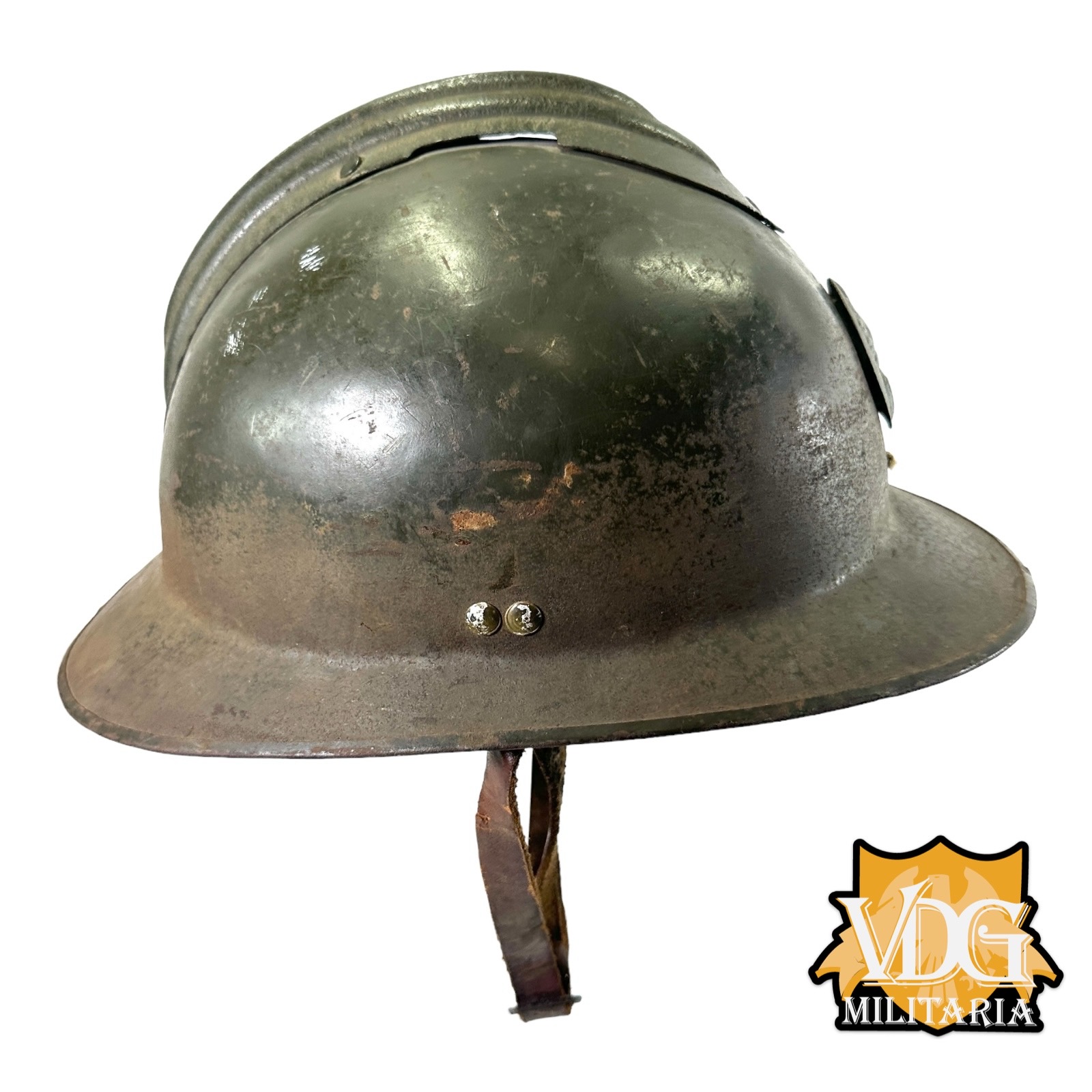 WW2 French M1926 Adrian Helmet-Double Named - Image 8