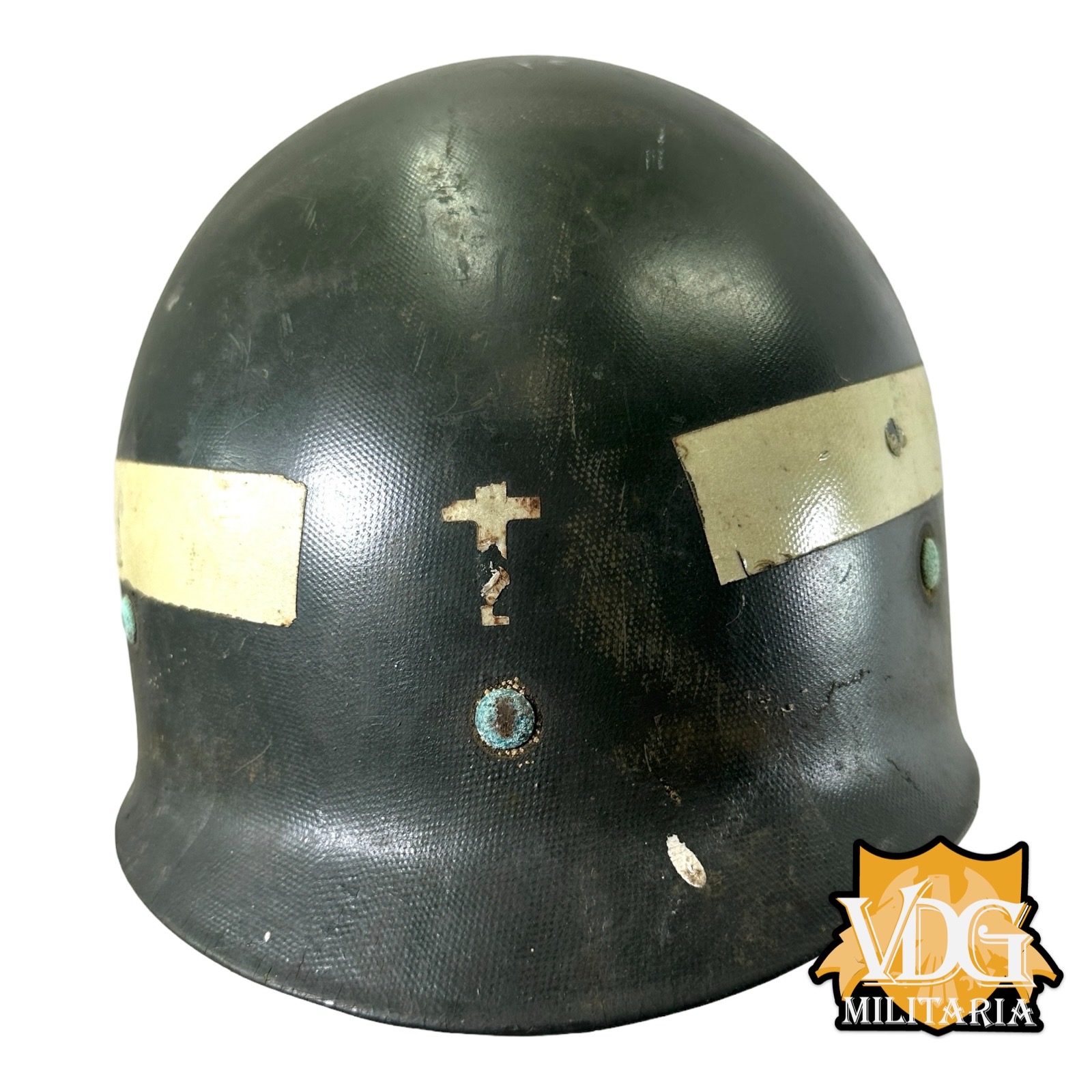Vietnam/Cold War Era US Army 106th Regiment NY N.G. Chaplains Westinghouse "25" M1 Helmet Liner, Named & Numbered