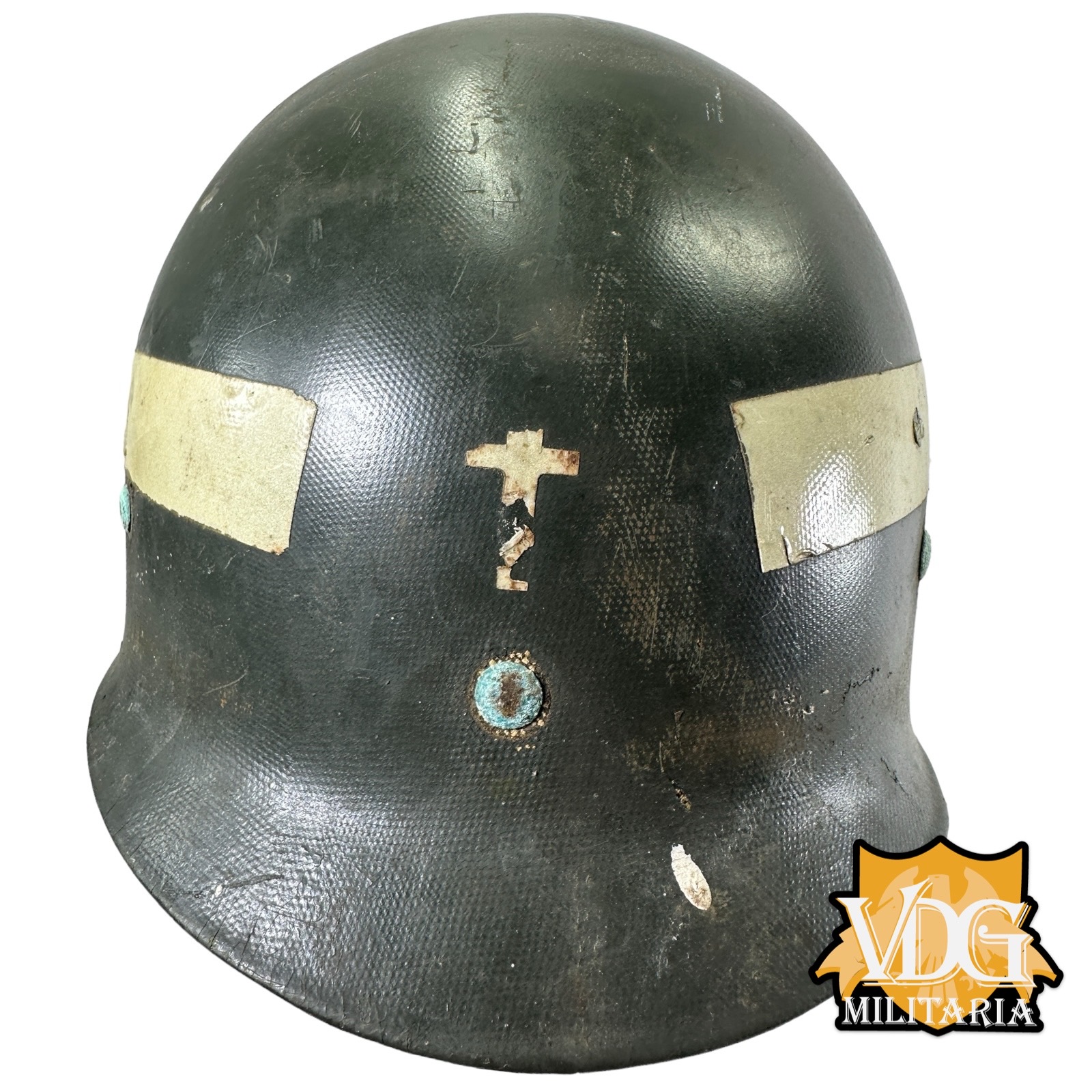 Vietnam/Cold War Era US Army 106th Regiment NY N.G. Chaplains Westinghouse "25" M1 Helmet Liner, Named & Numbered - Image 2